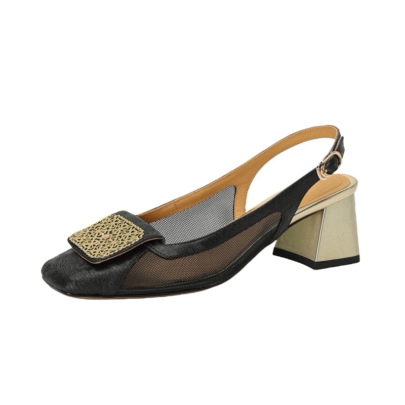 Veronese Mesh Slingback Heels