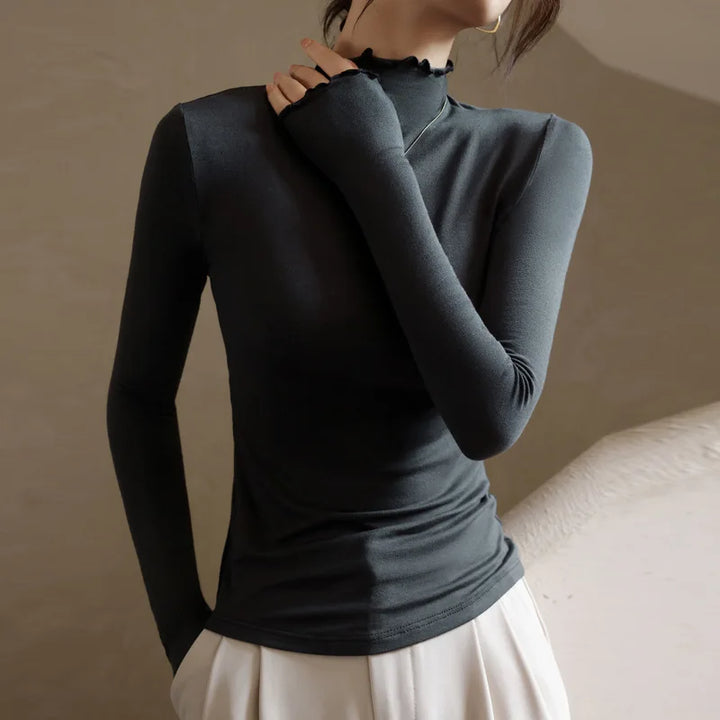 Softline Ruffle Turtleneck