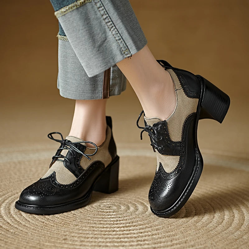 Hadley Canvas Leather Oxfords