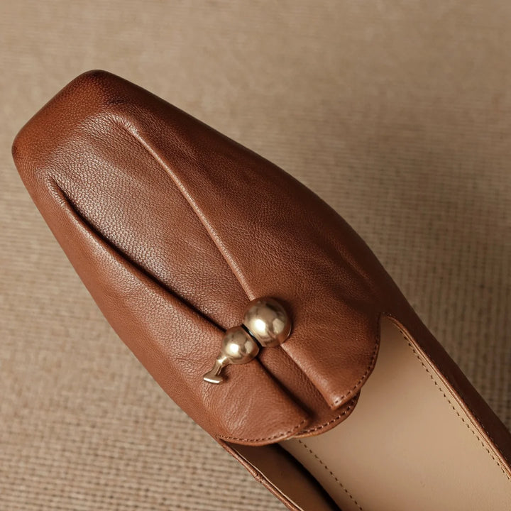 Zucchetta Gourd-Charm Square-Toe Loafers