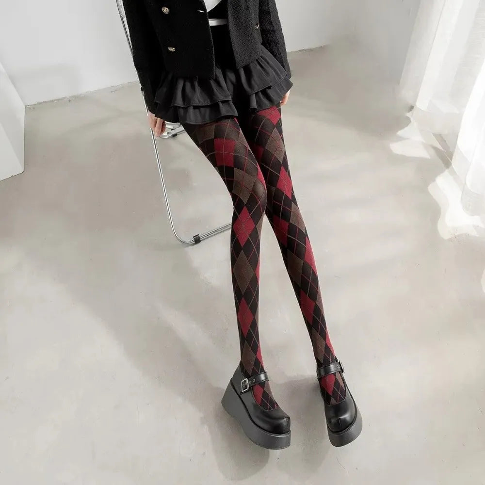 Aurora Plaid Pantyhose