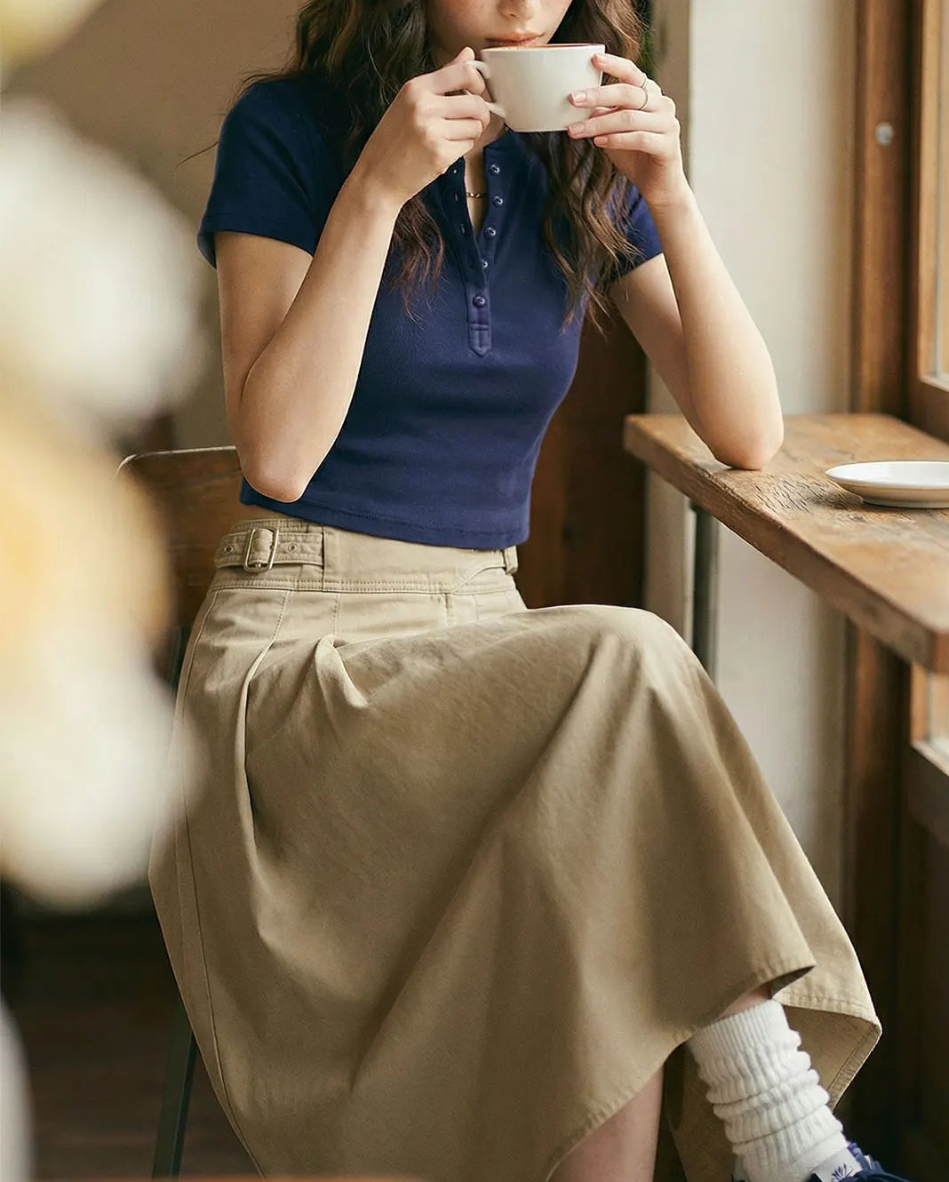 Fielding Pleated A-Line Skirt