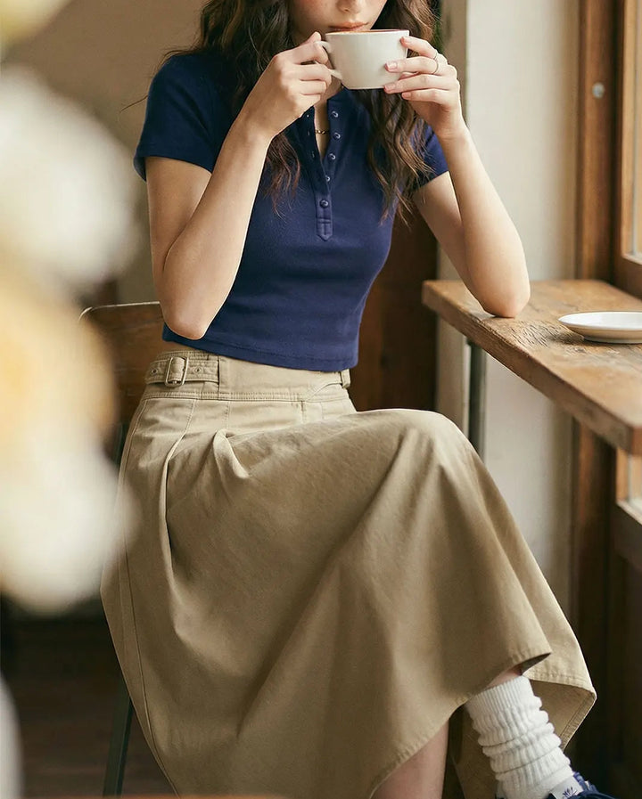 Fielding Pleated A-Line Skirt