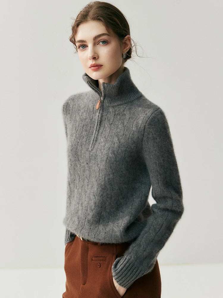 Claudette Cashmere Quarter Zip
