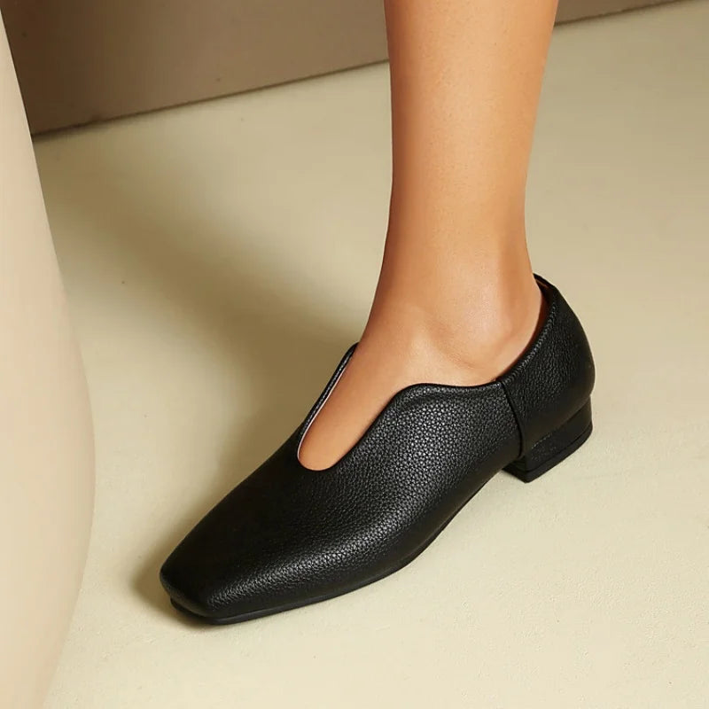 Semplicita Square-Toe Slip-On Loafers