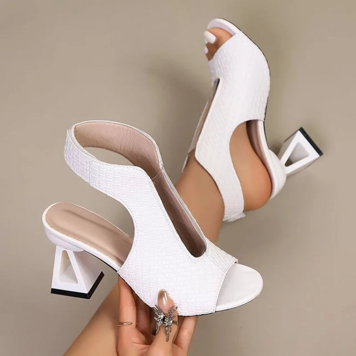 Intreccio Woven Peep-Toe Heels