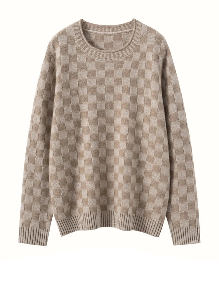 Claudette Check Cashmere Sweater