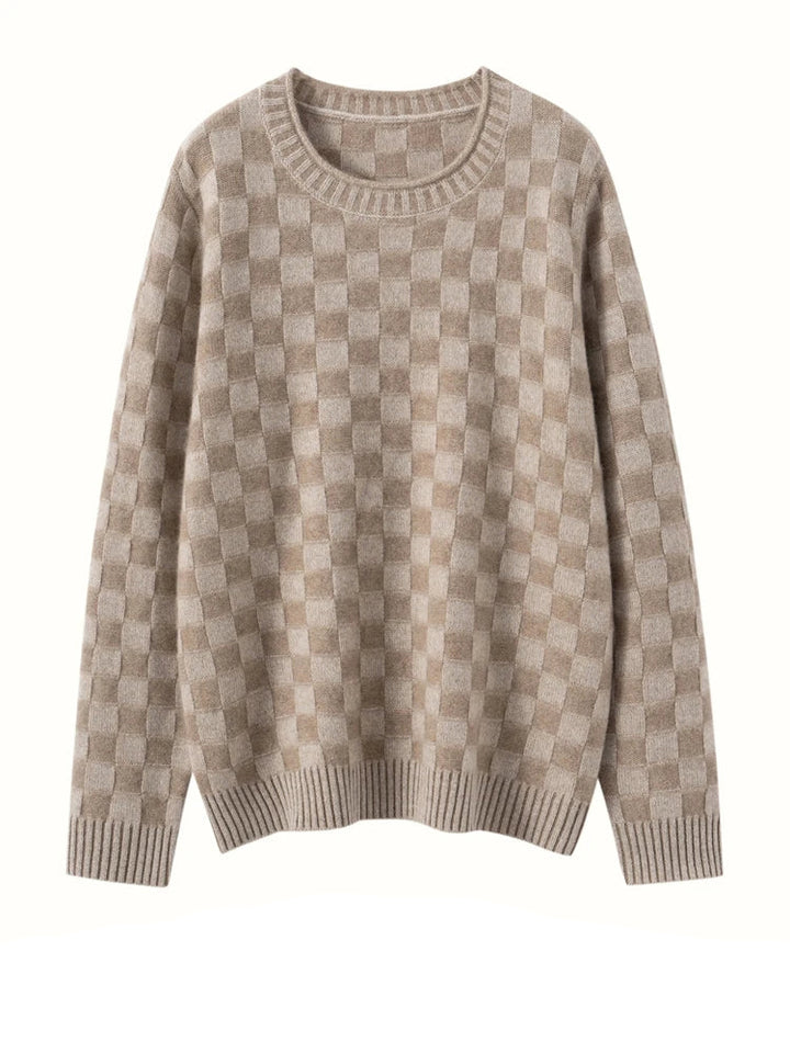 Claudette Check Cashmere Sweater