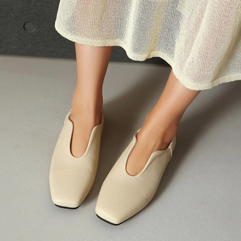 Semplicita Square-Toe Slip-On Loafers