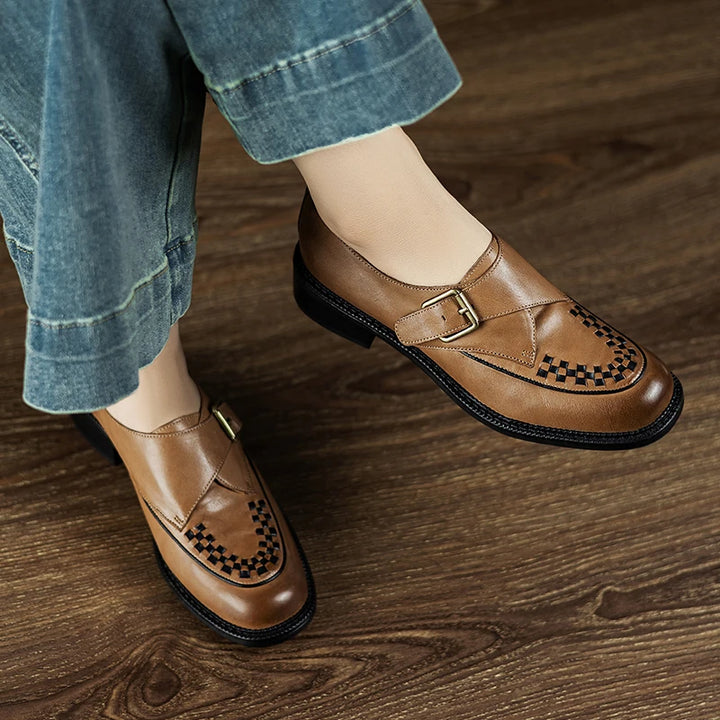 Cortona Woven Leather Oxfords