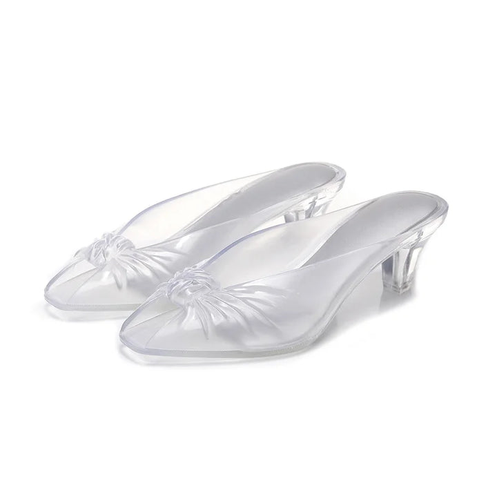 Cristallo Knotted Jelly Mules