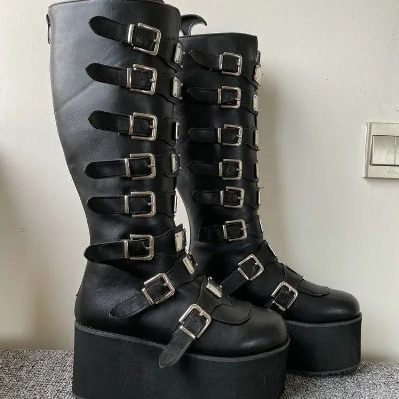 Nyx Platform Buckle Boots