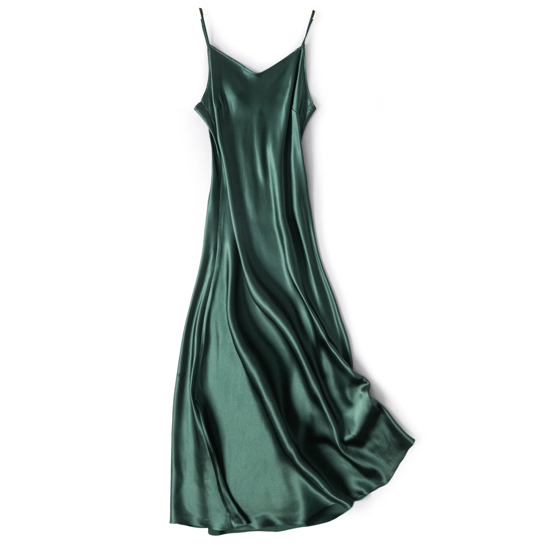 Seta Bias-Cut Silk Slip Dress