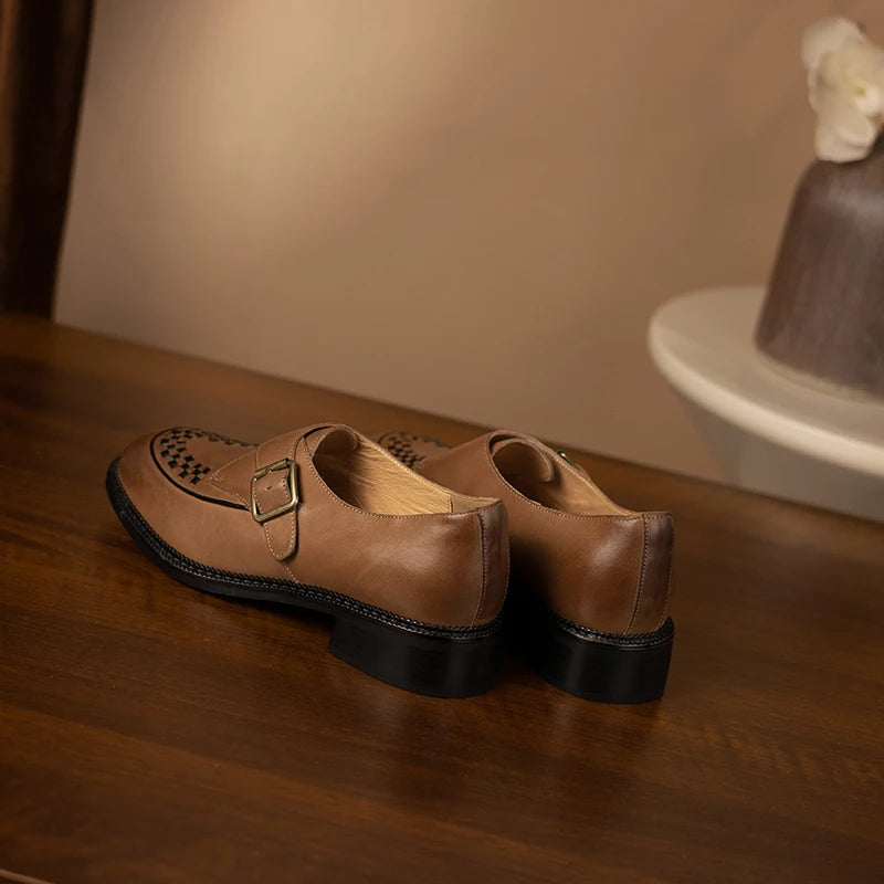 Cortona Woven Leather Oxfords