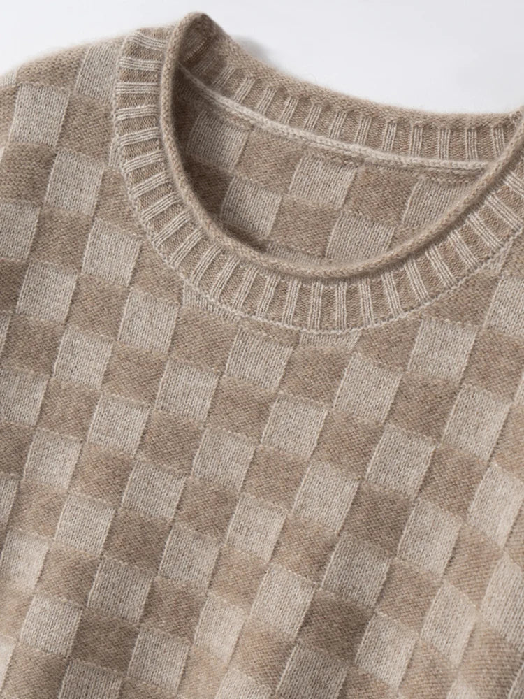 Claudette Check Cashmere Sweater