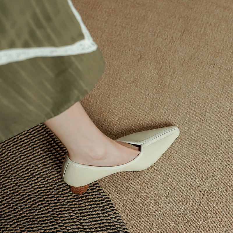 Allegra Grain Heel Pumps