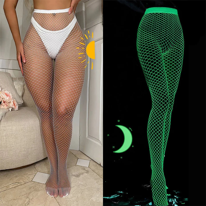Lumina Glow Fishnet Tights