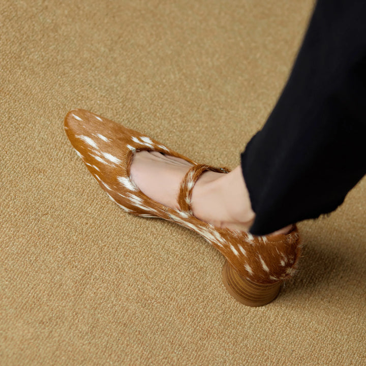 Fawndale Haircalf Mary Janes