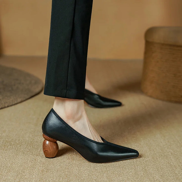 Allegra Grain Heel Pumps