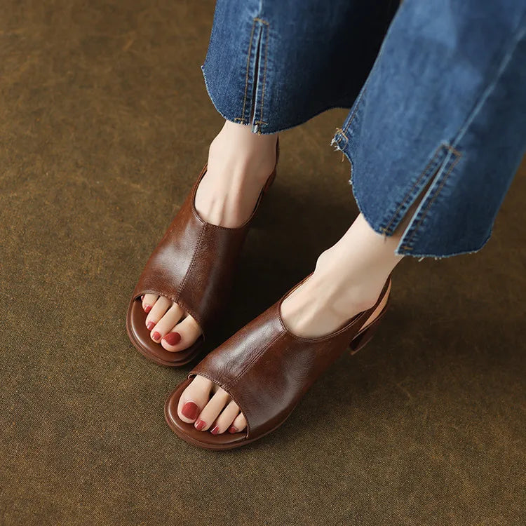 Montara Leather Slingbacks