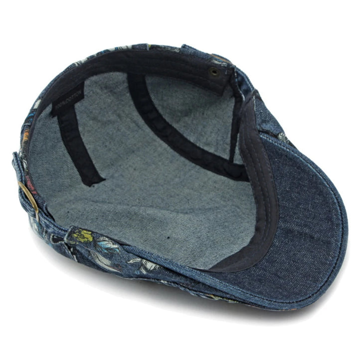 Giardino Floral Denim Beret