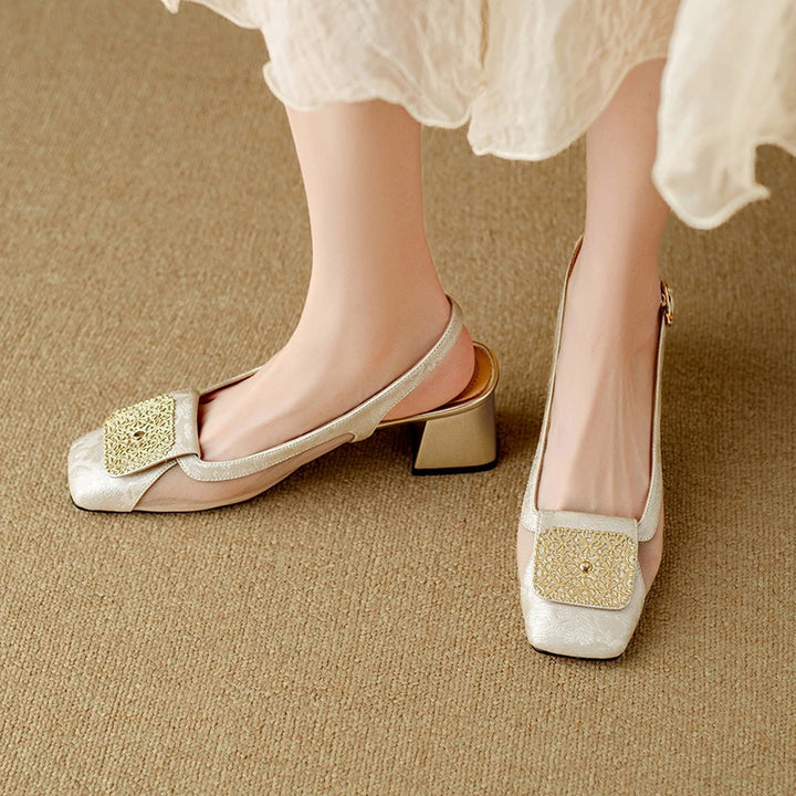 Veronese Mesh Slingback Heels