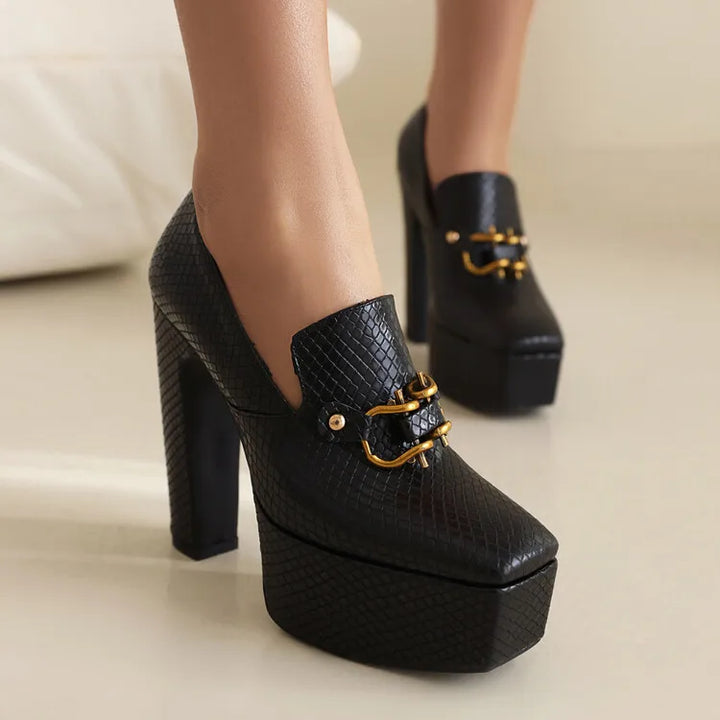 Marchesa Buckle Platform Loafers
