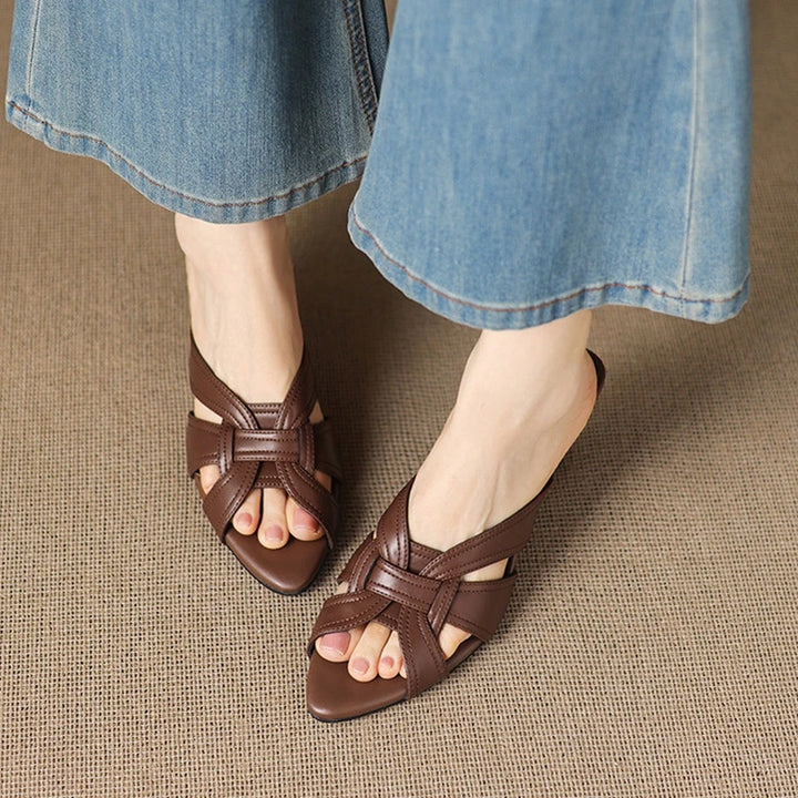 Intreccio Woven Heel Mules