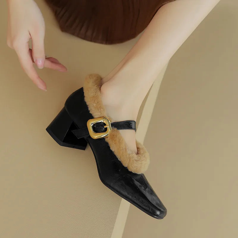 Nordwyn Leather Wool Pump