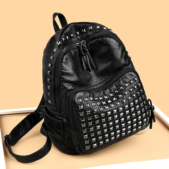 Punkmark Leather Backpack