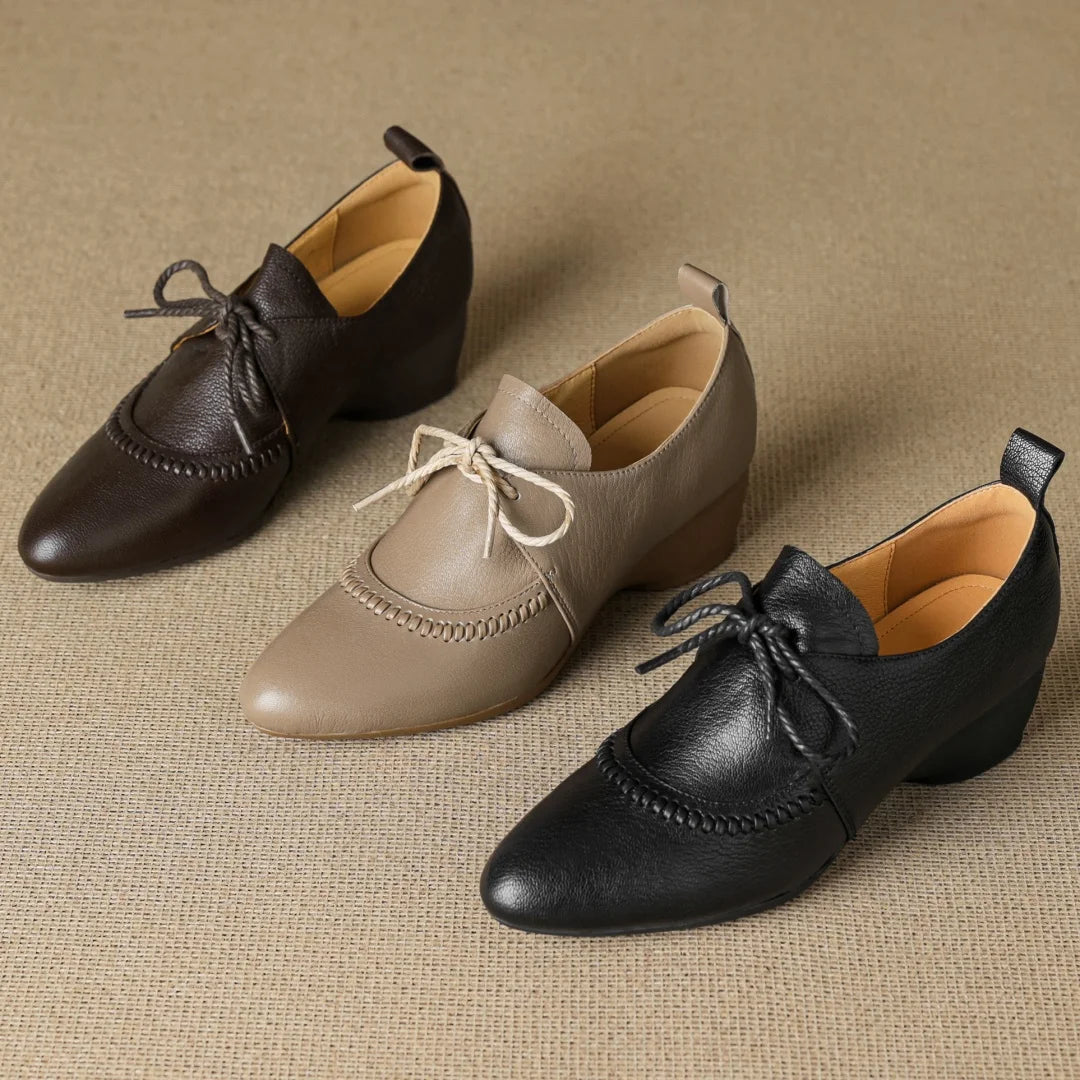 Eleanor Wedge Leather Shoes