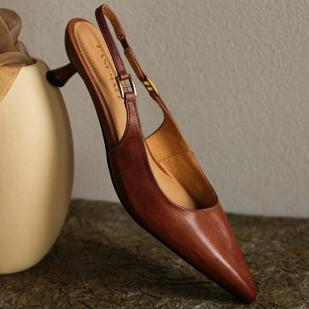 Valina Leather Slingbacks