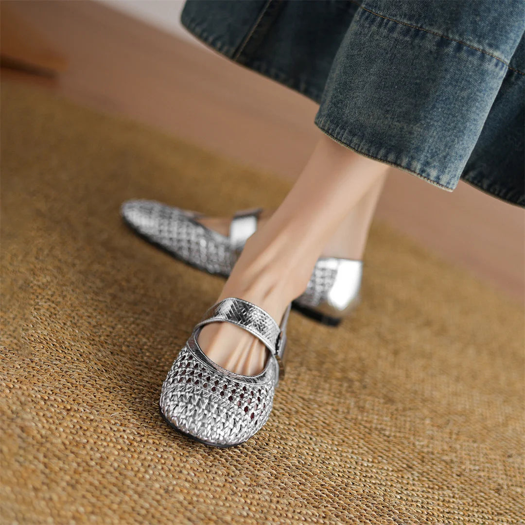 Intreccio Woven Mary Jane Flats