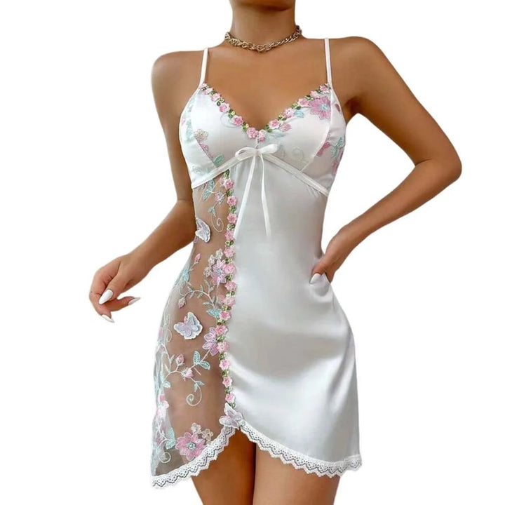 Rugiada Floral Mesh Slip Nightdress