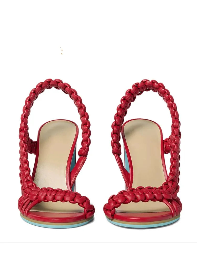 Treccia Woven Slingback Heels