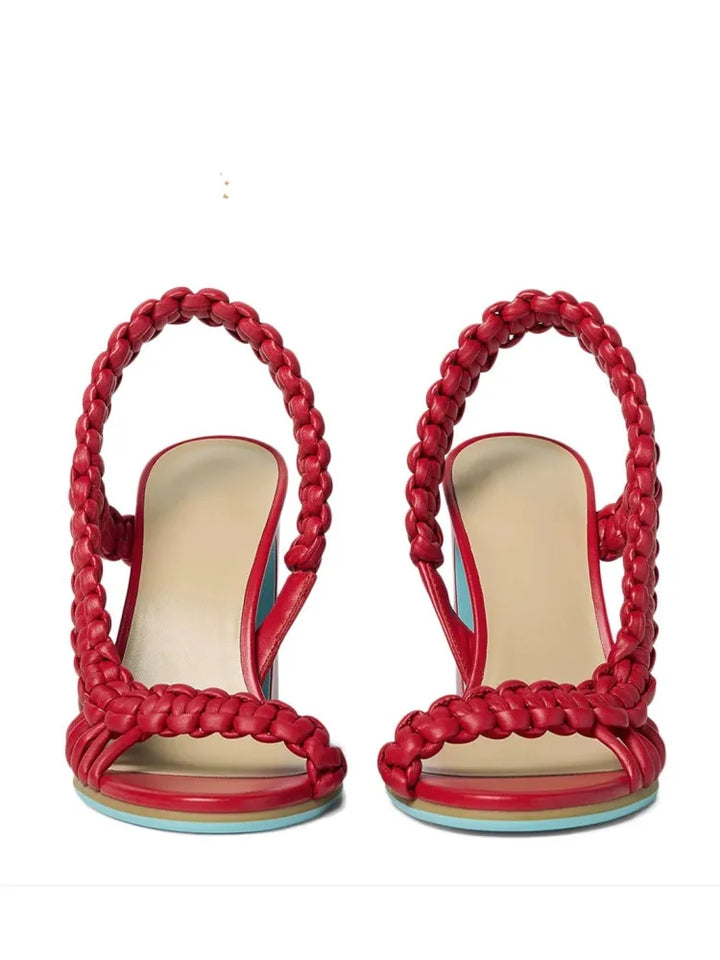 Treccia Woven Slingback Heels