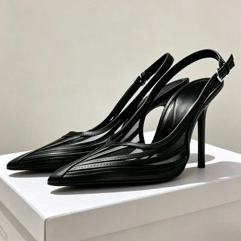 Velino Mesh Slingback Pumps