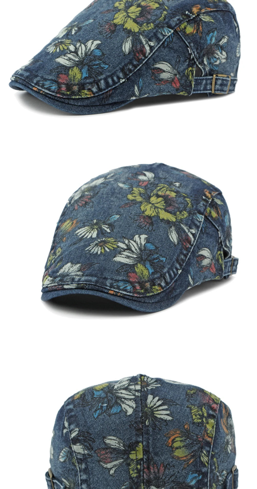 Giardino Floral Denim Beret