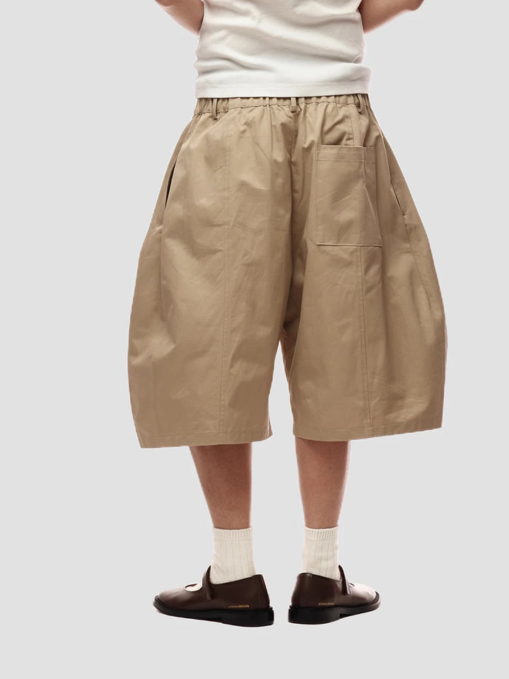 Pleated Wide-Leg Shorts