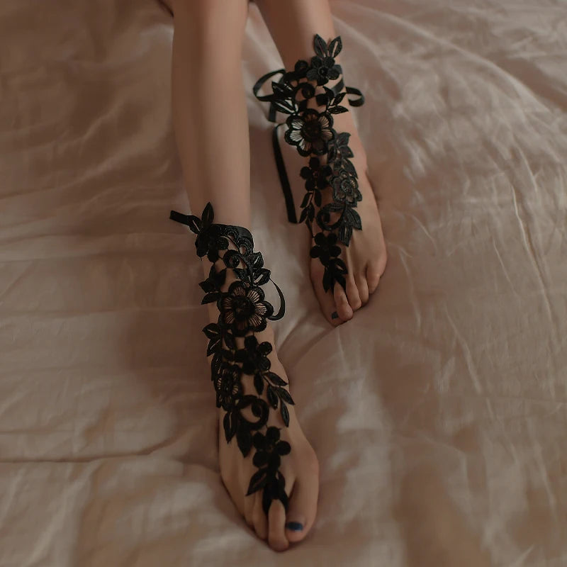 Fioritura Lace Foot Cover Stockings