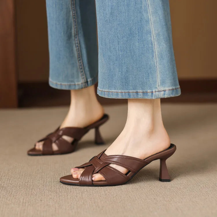 Intreccio Woven Heel Mules