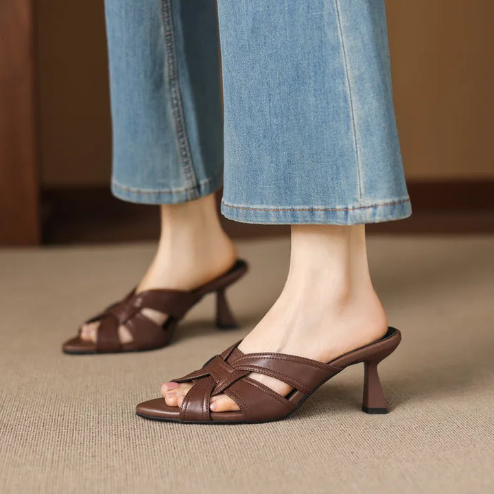 Intreccio Woven Heel Mules