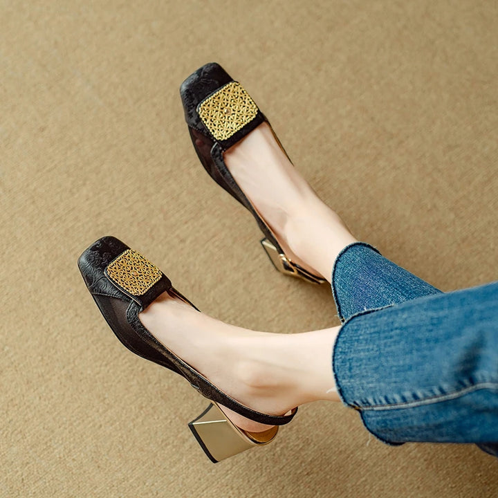 Veronese Mesh Slingback Heels
