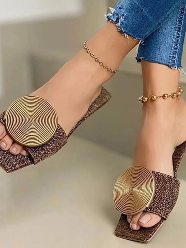 Spiralé Woven Flat Sandals