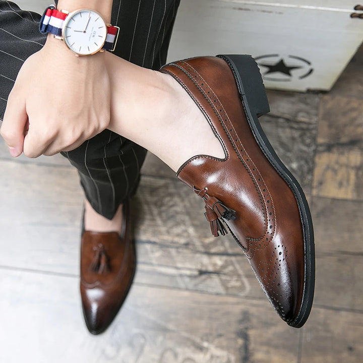 Bramwell Leather Tassel Loafers