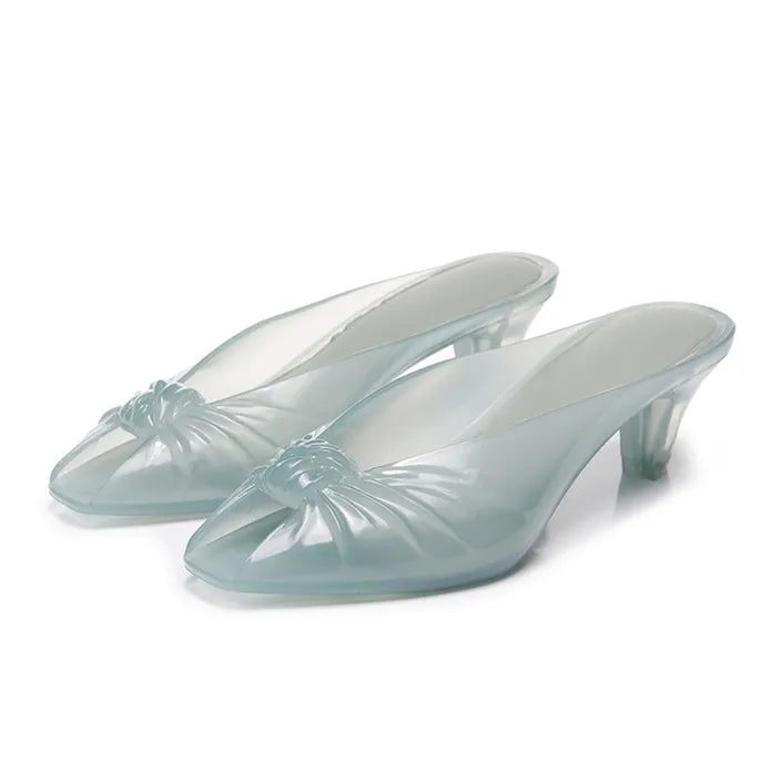 Cristallo Knotted Jelly Mules