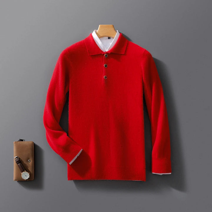 Grant Wool Polo Sweater