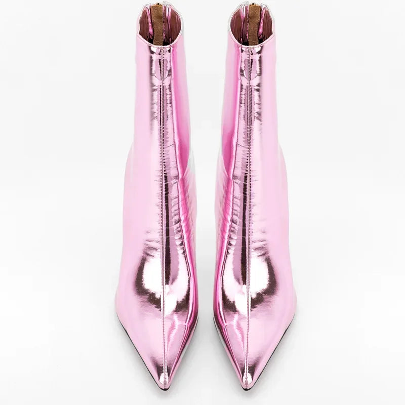 Specchio Mirror-Finish Stiletto Boots