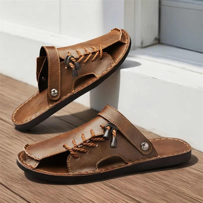 Mercer Corded Leather Sandals