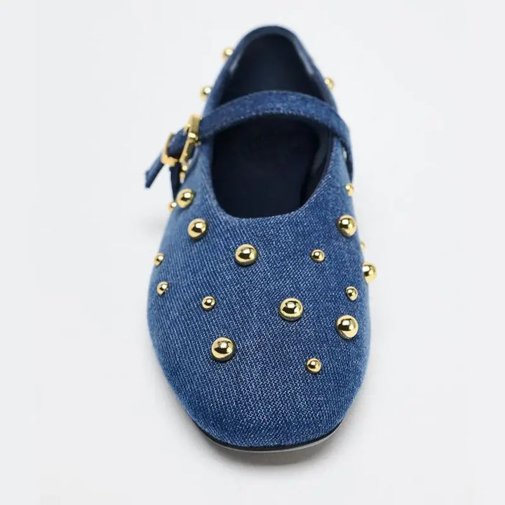 Goldrush Studded Flats